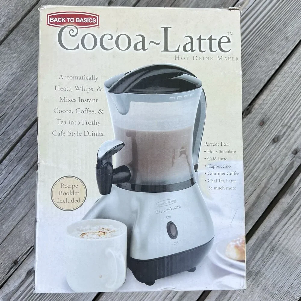 Back To Basics Cocoa Latte Hot Drink Maker CM300BR New Open Box
